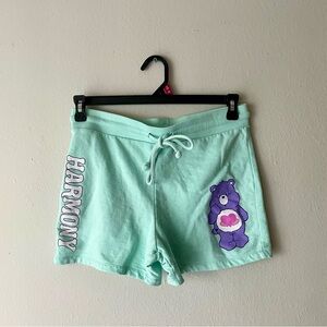 Care Bears Women’s Mint Green Harmony Bear Fleece Shorts Size M 7/9